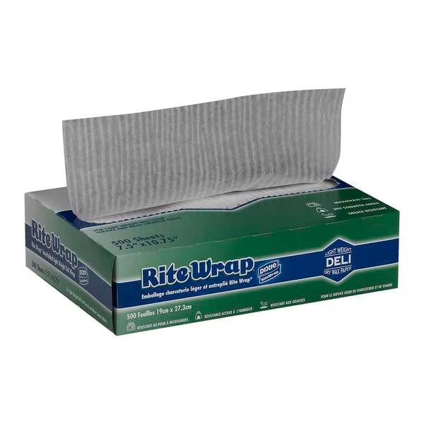 Interfolded Light Weight Dry Waxed Deli Papers 7.5x10.5 Sheets, PK6000, Rite-Wrap, Mfr#: RW86W